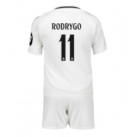 Maglie da calcio Real Madrid Rodrygo Goes #11 Prima Maglia Bambino 2024-25 Manica Corta (+ Pantaloni corti)